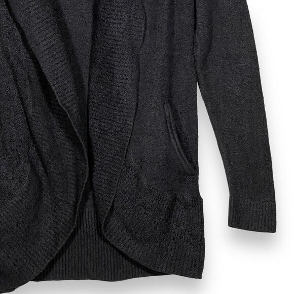 Max & Mia Open Cardigan Women Size S Black Pockets Stretch Long Sleeve Knit - Picture 4 of 12